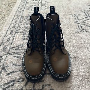 Proenza Schouler army green Lace Up Boots